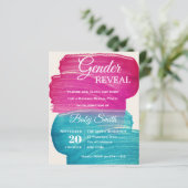 Papier Bleu et rose Paint Smear Genre Reveillez Invitatio (Debout devant)