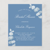 Papier Bleu eucalyptus nuptiale invitation budgétaire (Devant)