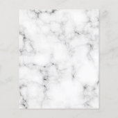 Papier Bleu flores marbre arche baptême invitation (Dos)