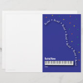 Papier Bleu Grand Piano Considérant Noir (Devant / Derrière)