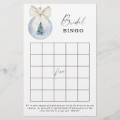 Papier Bleu hiver nuptiale jeu de bingo (Devant)