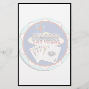 Papier Bleu Las Vegas Affiches de bienvenue Poker Chip