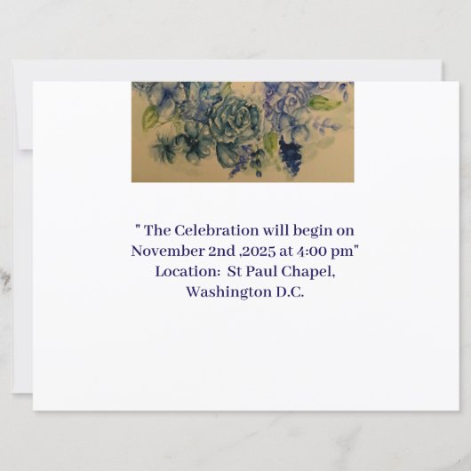 Papier Bleu mariage (Dos)