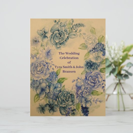 Papier Bleu mariage (Debout devant)