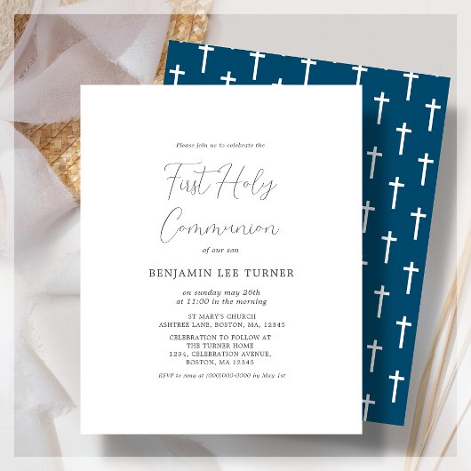 Papier Bleu Marine | Invitation au budget de la première