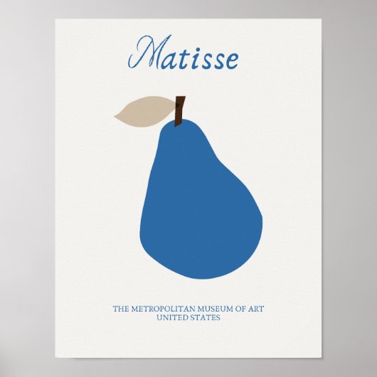 Papier bleu Matisse Impression minimaliste (Devant)