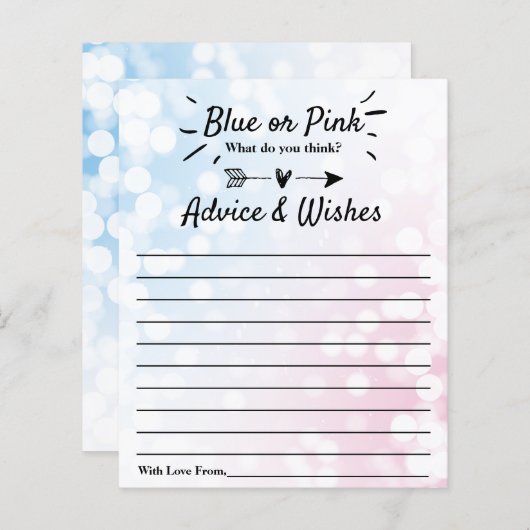 Papier Bleu Ou Rose Moderne ? Conseil de la partie de div (Devant / Derrière)