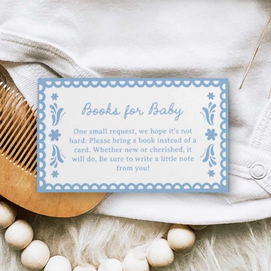 Papier bleu Picado Demande de réservation Carte de