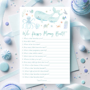 Papier Bleu Sous La Mer Qui Connaît Mommy Meilleur Jeu