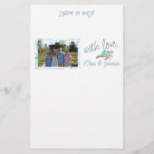 Papier Bleu Tropical, Mariage blanc Wrapper Bar (Devant)