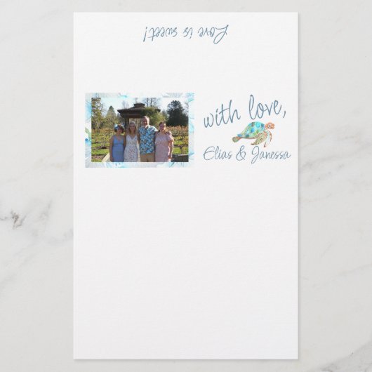 Papier Bleu Tropical, Mariage blanc Wrapper Bar (Devant)