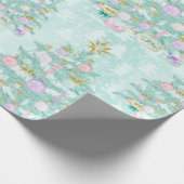 Papier bleu turquoise d'enveloppe de cadeau (Coin)