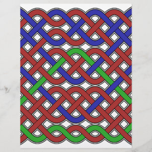 Papier Bleu, vert et rouge céleste noeuds