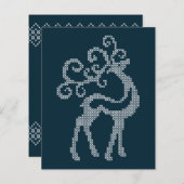 Papier Bleu xmas broderie rennes bois saisonnière (Devant / Derrière)