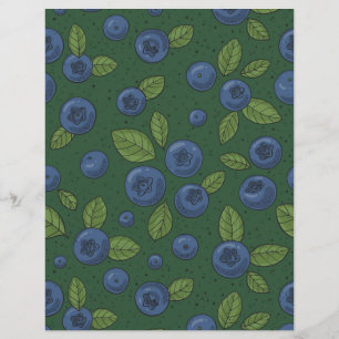 Papier Bleus sur vert foncé