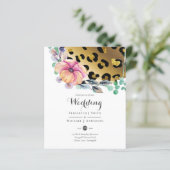 Papier Bling Girly Glam Empreinte de léopard Pink Gold Ma (Debout devant)