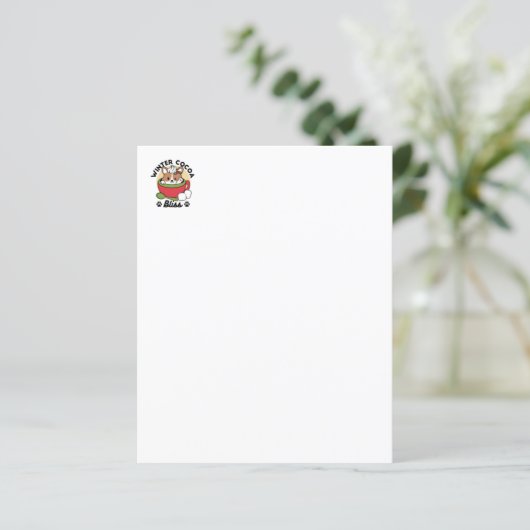 Papier Bliss de cacao d'hiver - Chien mignon en mode Mug (Debout devant)