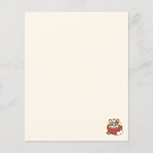 Papier Bliss de cacao d'hiver - Chien mignon en mode Mug (Dos)