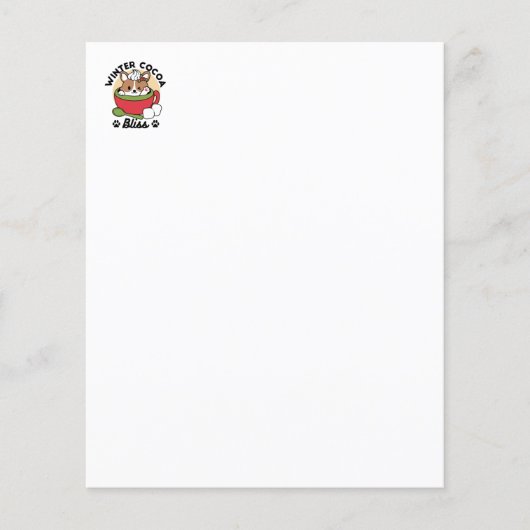 Papier Bliss de cacao d'hiver - Chien mignon en mode Mug (Devant)