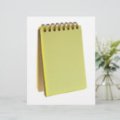 Papier Bloc-notes de couleur jaune (Debout devant)