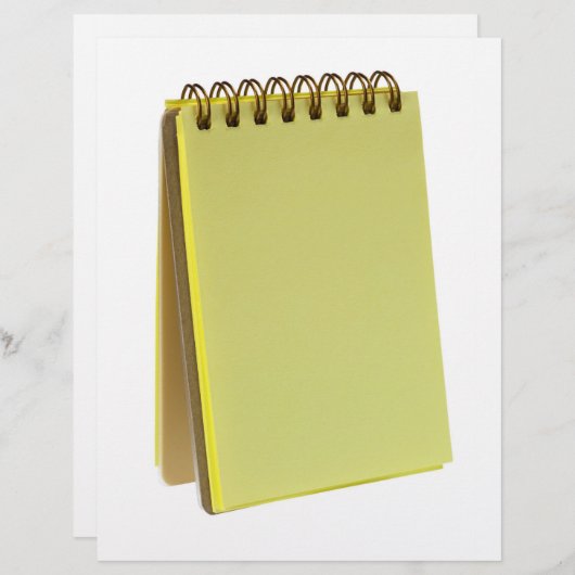 Papier Bloc-notes de couleur jaune (Devant / Derrière)
