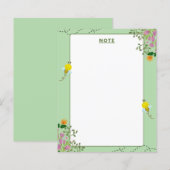 Papier Bloc-notes floral (Devant / Derrière)