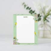 Papier Bloc-notes floral (Debout devant)