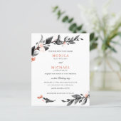 Papier BLOC ROSE NOIRE BUDGÉTAIRE | mariage botanique mod (Debout devant)