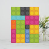 Papier blocs de construction roses (Debout devant)
