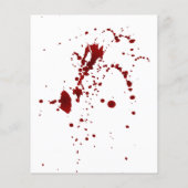 Papier Bloody Halloween Costume fête Budget Invitation (Dos)