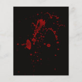 Papier Bloody Halloween Costume fête Budget Invitation (Dos)