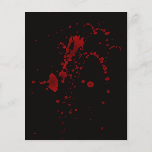 Papier Bloody Halloween Costume fête Budget Invitation (Dos)