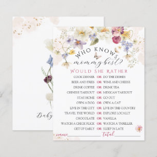 Papier Bloom Fleur sauvage Russe Baby shower jeu