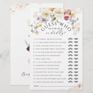 Papier Bloom Fleur sauvage Russe Baby shower jeu