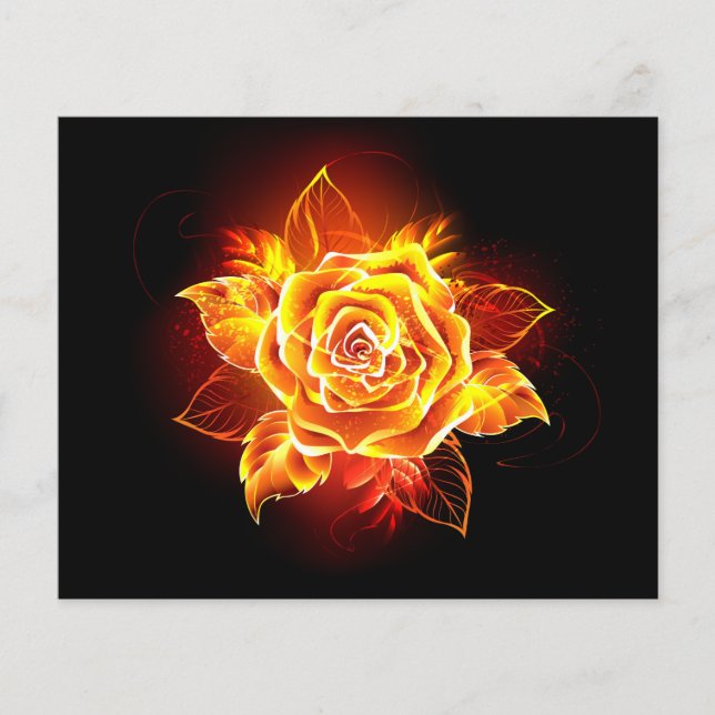 Papier Blooming Fire Rose (Devant)