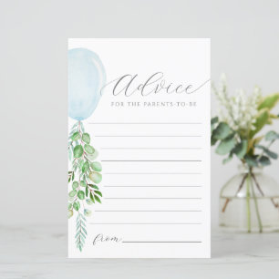 Papier Blue Balloon Conseils Wings Pour Baby Card