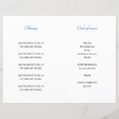 Papier Blue Celebration of Life Funeral Program Photo (Dos)