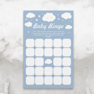 Papier Blue Cloud Baby shower Baby Bingo Jeu
