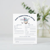 Papier Blue Dinosaur Baby Predictions et conseils (Debout devant)