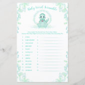 Papier Blue Dinosaur Baby Word Scramble Baby shower Jeu (Devant)