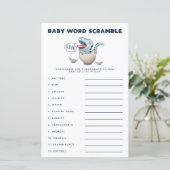 Papier Blue Dinosaur Baby Word Scramble Jeu (Debout devant)