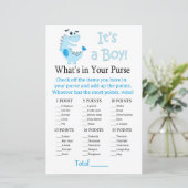 Papier Blue Dinosaur Ce qui est dans votre jeu de sacs à (Debout devant)