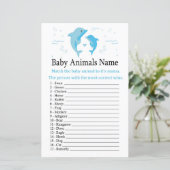 Papier Blue Dolphin Baby Animaux Nom Jeu (Debout devant)