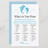 Papier Blue Dolphin Qu'y a-t-il dans votre sac à main (Devant / Derrière)