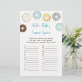 Papier Blue Donut ABC Nom du Baby shower Jeu (Debout devant)