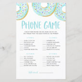 Papier Blue Donuts What's On Your Phone Baby shower Game (Devant)