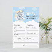 Papier Blue Elephant Baby Prediction et de conseil Jeu (Debout devant)