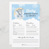 Papier Blue Elephant Baby Prediction et de conseil Jeu (Devant / Derrière)