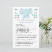 Papier Blue éléphant Comme vous connaissez bien le baby s (Debout devant)