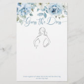 Papier Blue floral Guess la robe nuptiale jeu de douche (Devant)